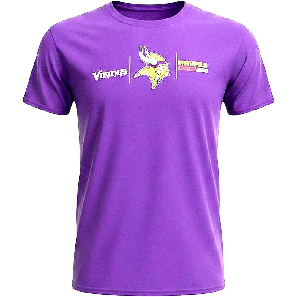 Nike Dri Fit Purple Minnesota Vikings NFL Football T Shirt Mens XL